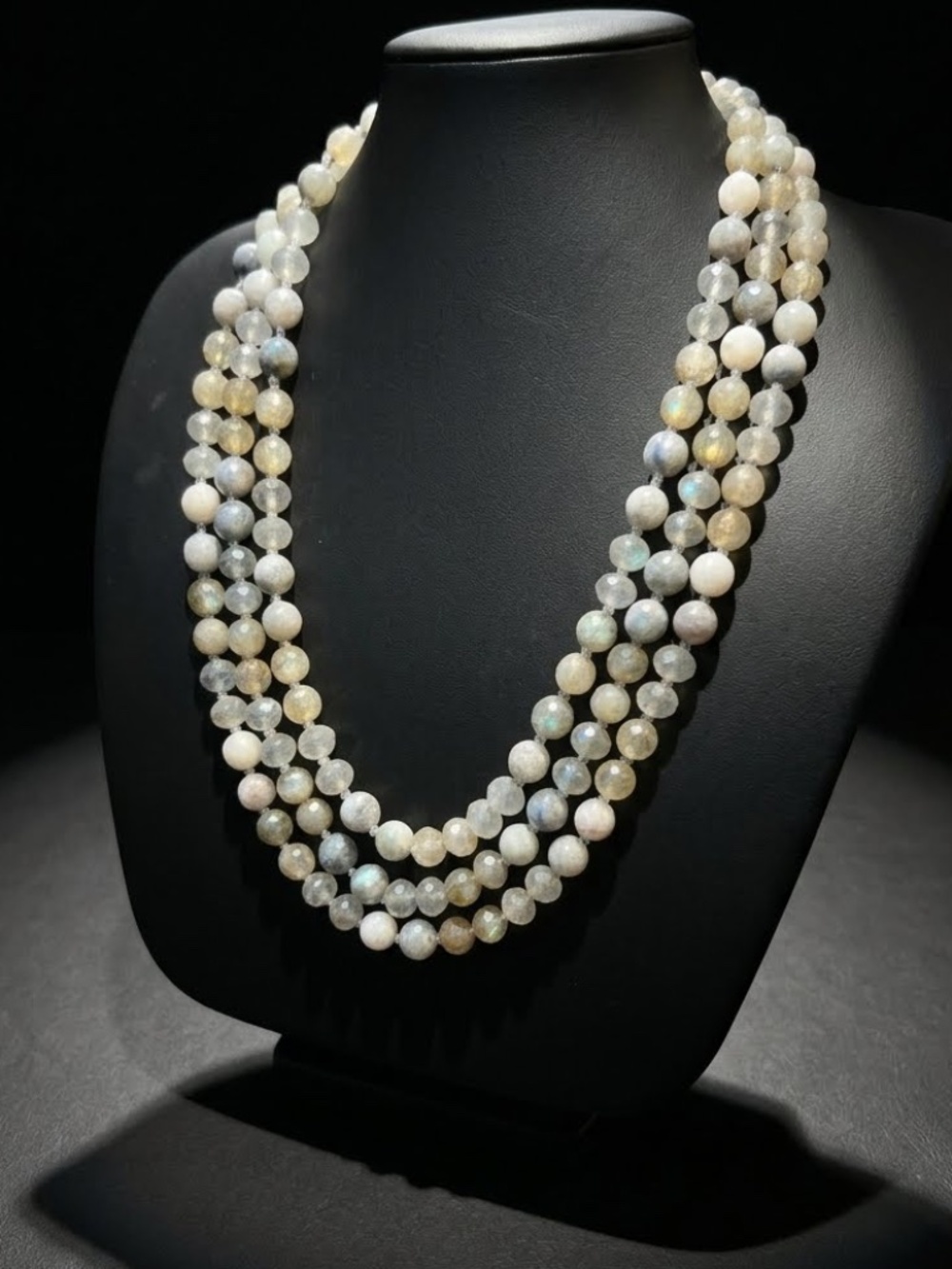 Smokey Grey Giorbertite Beaded Necklace